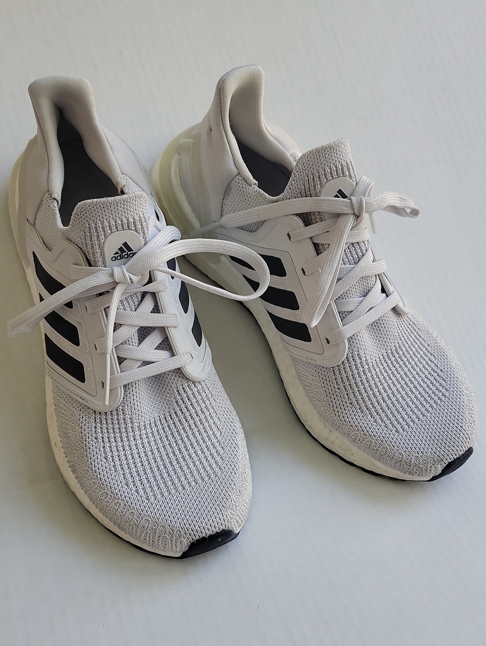 adidas White and Black Ultra Boost Athletic Shoes